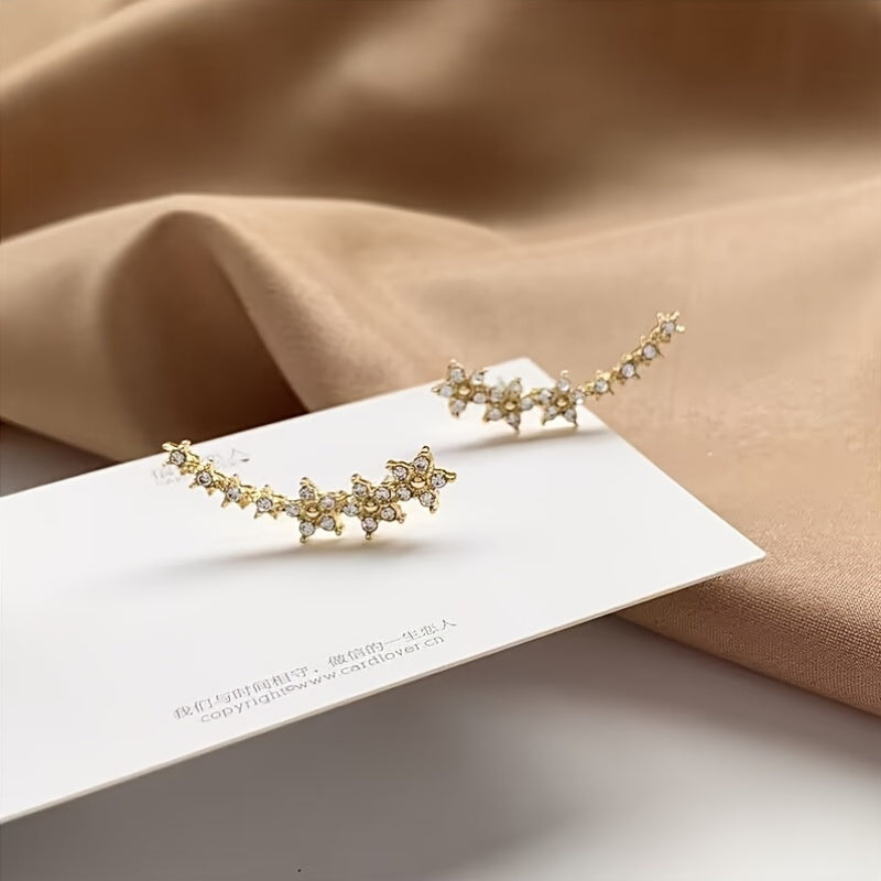 桜｜花モチーフのイヤークライマーピアス