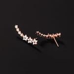 桜｜花モチーフのイヤークライマーピアス