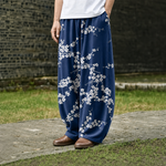 タクミ｜白梅の枝のネイビーワイドパンツ