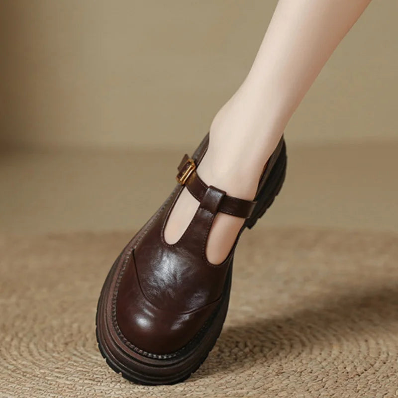 あゆか｜厚底 Tストラップシューズ