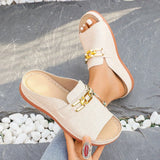 チグサ｜金具飾りのカーキルームサンダル